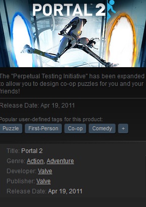 Portal 2 Steam - Click Image to Close